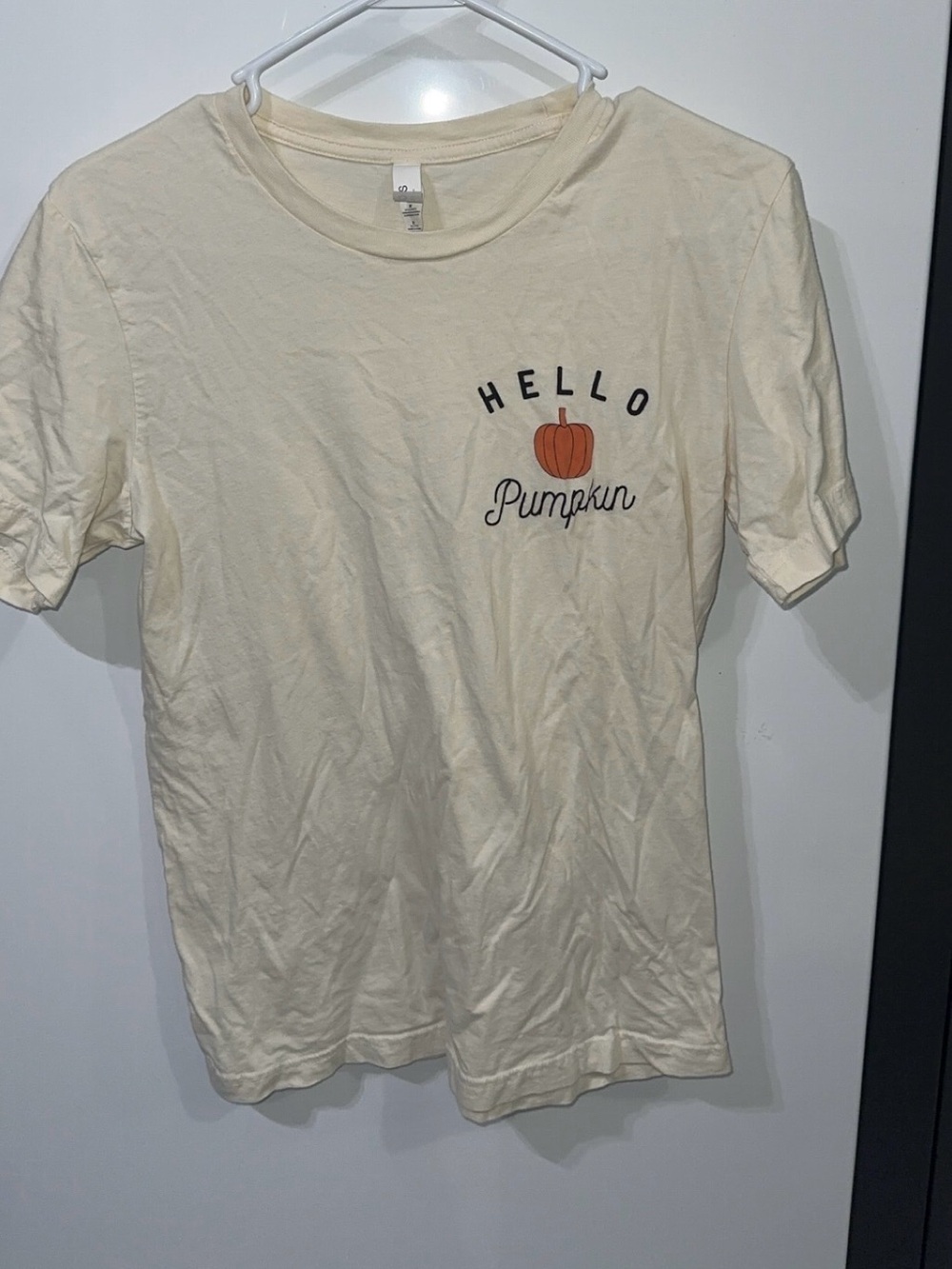 Hello pumpkin canvas shirt